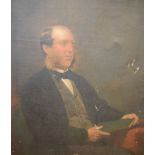 Large selection of pictures and prints to include; 19th Century oil on canvas - Half-length portrait