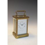 Matthew Norman - Brass cased carriage timepiece, 11.5cm high excluding handle