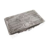 Mid 19th Century Continental silver snuff box, Austro-Hungarian with Vienna marks circa 1850, the