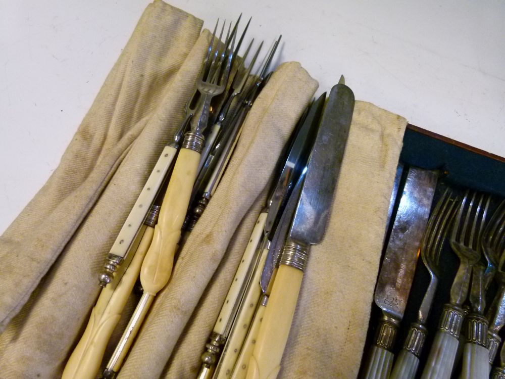 Selection of Victorian mother-of-pearl handled flatware, together with a set of early 20th Century - Image 4 of 4