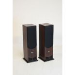 Pair of TDL Electronics floor-standing rosewood-veneered speakers