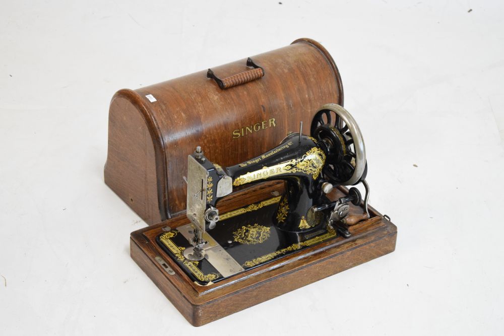 Cased Singer sewing machine