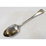 Victorian silver Old English pattern basting spoon, London 1881, 30cm long, 3.7toz approx