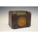 Bush Bakelite mains radio, 30cm wide