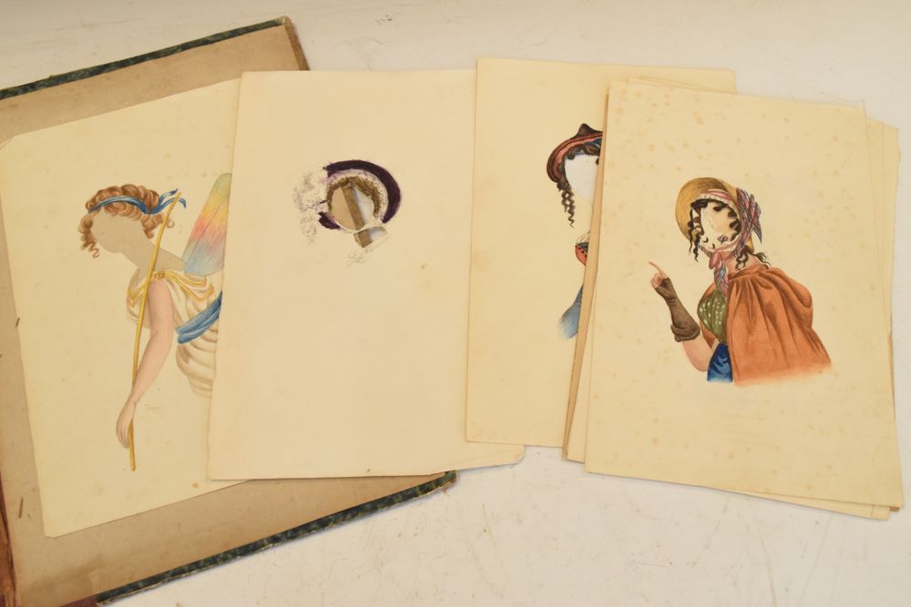 Quantity of early 19th Century watercolour fashion plates (14) - Image 6 of 6