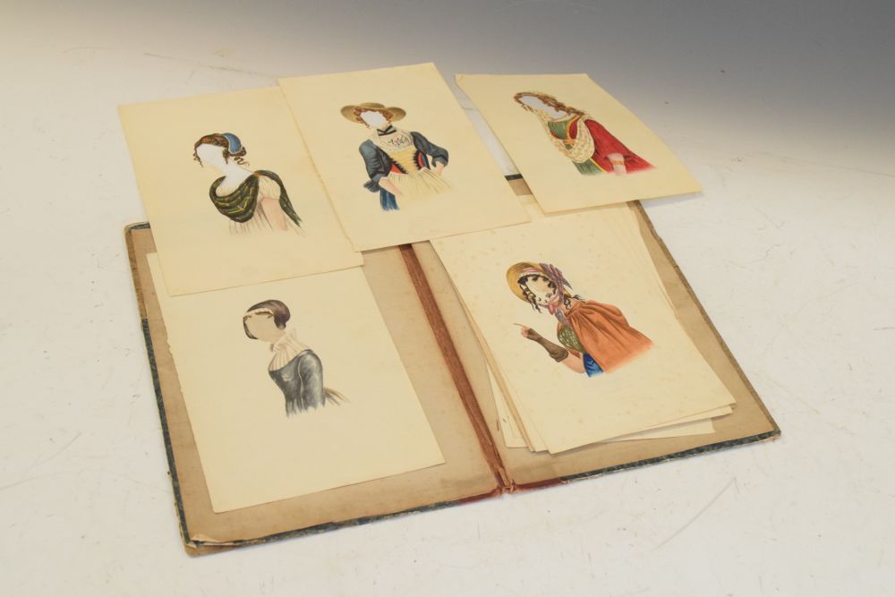 Quantity of early 19th Century watercolour fashion plates (14) - Image 2 of 6