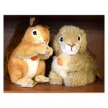 Steiff - Kecki Squirrel and Dormy Rabbit