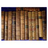 Books - Quantity of 19th Century leather bound books to include Newton on the prophecies volumes I