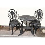 Cast aluminium garden set