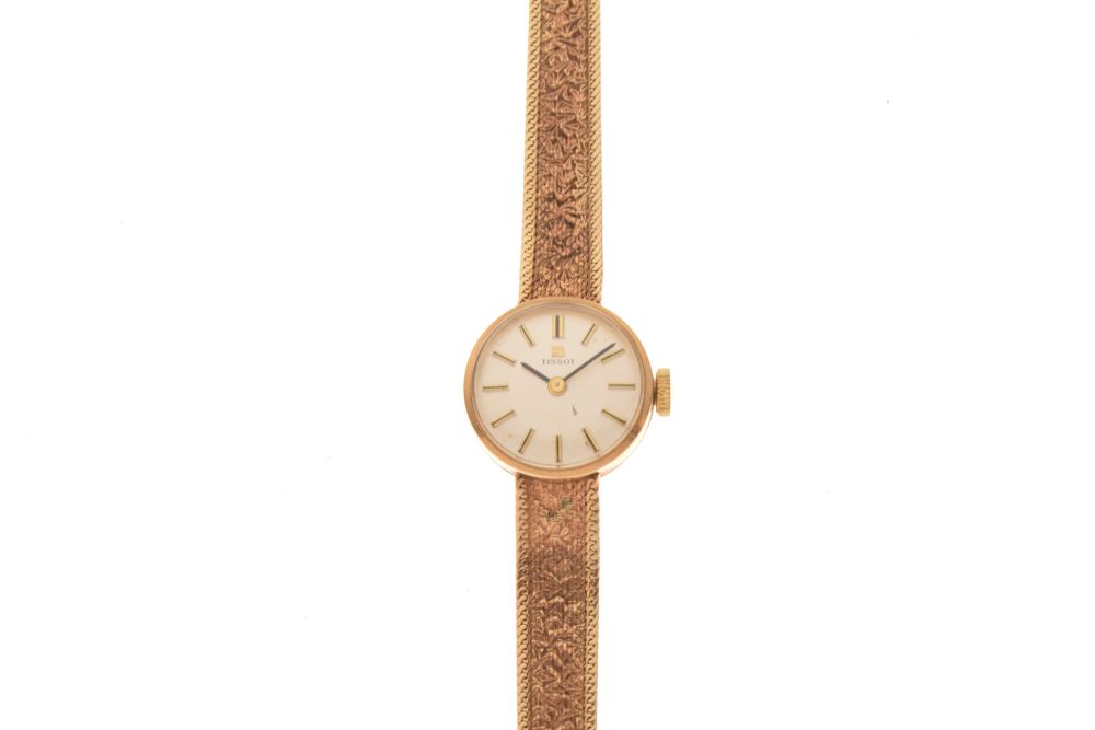 Tissot - Lady's 9ct gold cased cocktail watch having conforming bracelet - Image 2 of 9