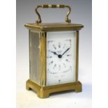 Bayard of Paris brass cased carriage clock