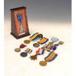 Medals - First World war medal group awarded to 2217 Pte.G. Snelling. The Royal Sussex Regiment