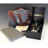 Cunard/Concorde Interest - Queen Elizabeth II/Concorde travel bag, together with QEII Single Malt