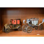 Metal illuminated carriage and model car