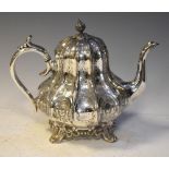 Silver plated teapot, 21cm high