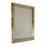 Reproduction Italian rectangular gilt and mirror glass framed mirror, 85cm x 63cm