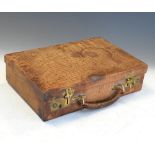 Vintage crocodile skin case having O.W. monogram, case having inner compartment, 20cm x 31cm