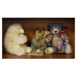 Merrythought mohair limited edition teddy bear, together with a Kosen Rabbit and Steiner Polar Bear