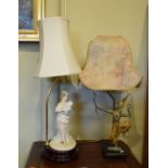 Two figural table lamps