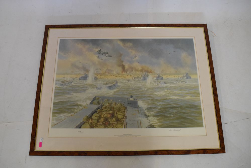 Rex Phillips - Limited edition signed print 'The Invasion Begins', No.489/1944, 50cm x 75cm, - Image 3 of 10