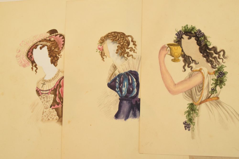 Quantity of early 19th Century watercolour fashion plates (14) - Image 5 of 6