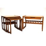 G-Plan nest of three tables and a teak coffee table fitted one frieze drawer
