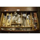 Box of silver plated cutlery