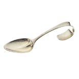 Georg Jensen silver 'My Favourite' child's spoon with curved handle and marked Sterling, in original