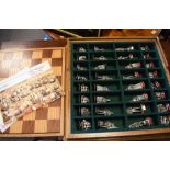 Danbury Mint 'The Armada Chess Set', housed in wooden case