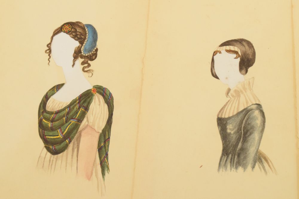 Quantity of early 19th Century watercolour fashion plates (14) - Image 3 of 6