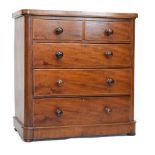 19th Century mahogany chest of drawers, 102cm x 48cm x 104cm high