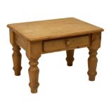 Modern pine coffee table fitted one drawer, 65cm x 50cm x 45cm