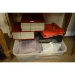 Collection of coin cabinets, plastic sleeves, coin holders etc (no coins)