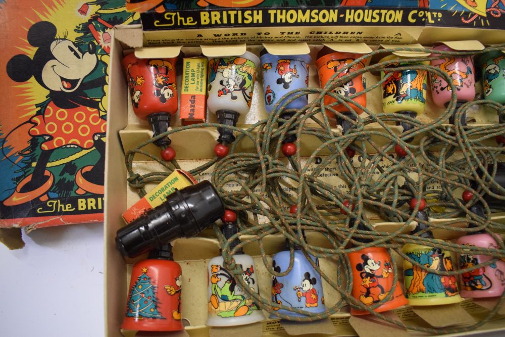 Two vintage boxed Mazda Mickey Mouse Christmas lights, British Thomson Houston (contents unchecked) - Image 6 of 6