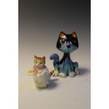 Beswick Beatrix Potter 'Ribby' ceramic figure, together with Lorna Bailey cat, 14cm high