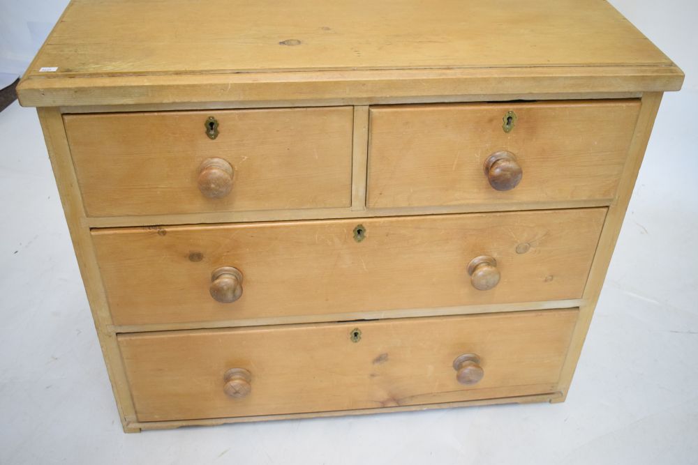 Waxed pine chest of drawers, 89cm x 42cm x 74cm high - Image 3 of 5