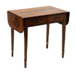 Reproduction mahogany sofa or side table with drop flaps, 77cm wide (closed)