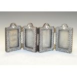 Late Victorian silver four-fold miniature photograph frame, Chester 1899, 23.5cm wide (fully opened)