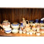Large collection of mainly Doulton Lambeth stoneware vases, jugs, etc