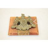 Late 19th/early 20th Century Royal Arms desk letter clip, 15cm wide