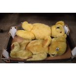 Two 20th Century golden mohair teddy bears