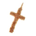 Late 19th/early 20th Century carved ivory cross pendant, 6cm high excluding suspension ring