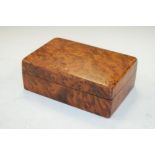 Birds-eye maple jewellery box, 19.5cm wide