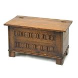 Early 20th Century blanket box having hinged cover, 77cm wide