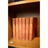 Books - Six leather bound 19th Century volumes of The Flowering Plants, Grasses, Sedges and Ferns of