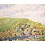 20th Century English School - Oil on board - Port Isaac, Cornwall, 49.5cm x 59.5cm, indistinctly