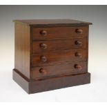 19th Century miniature four-drawer 'apprentice piece' chest, 33cm x 20cm x 30cm high