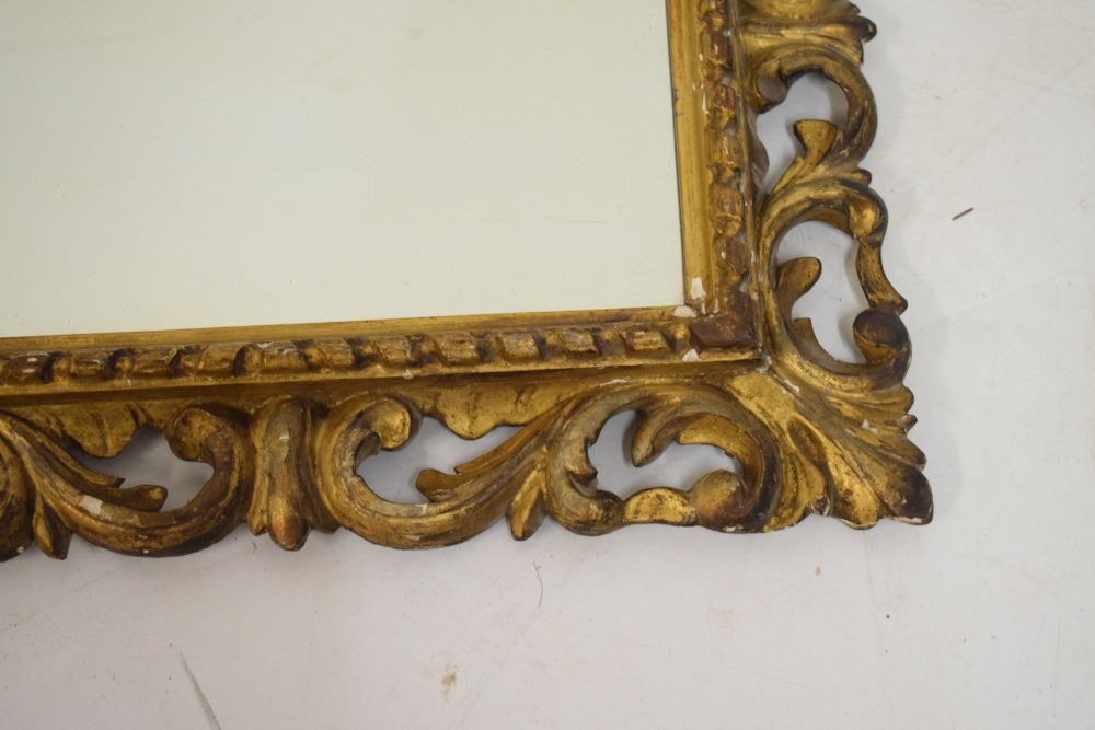 Rectangular carved gilt framed Italianate mirror, 28cm x 22cm - Image 2 of 4