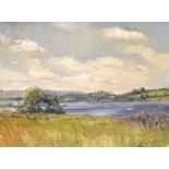Marie-Therese Ralli - Oil on board - Chew Valley Lake, 36.5cm x 49cm, signed, framed