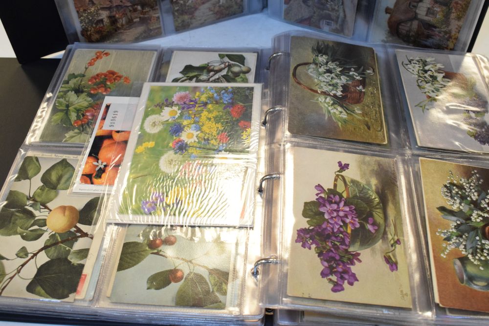 Postcards - two large albums containing a selection of garden, fruit and vegetable-themed postcards - Image 2 of 5
